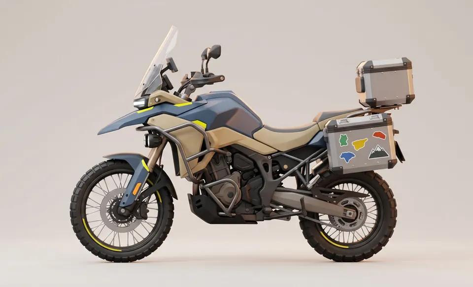 Concept art of the Summit 1300 ADV, an original big adventure tourer
