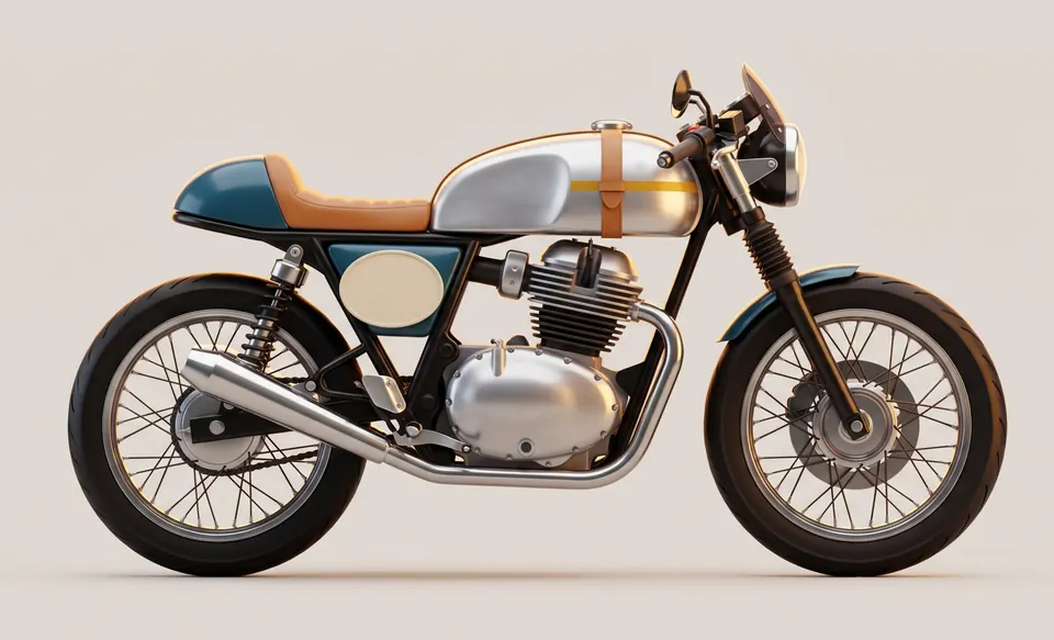 Concept art of the Classic 900, an original retro café racer