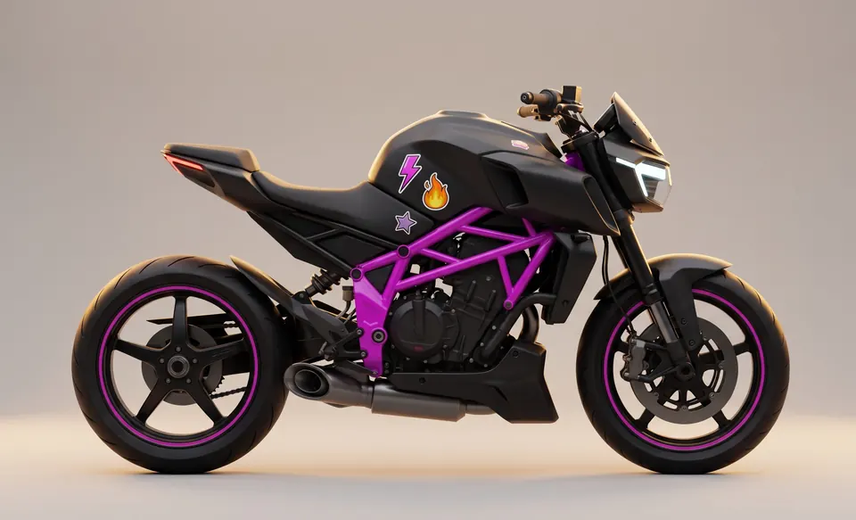 Concept art of the Brawler 890, an original naked streetfighter