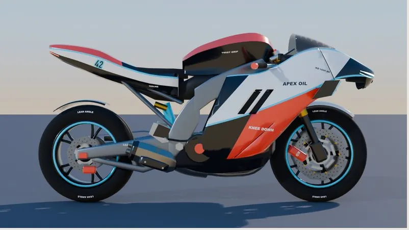 Concept art of the KD-1000 RR, an original litre superbike