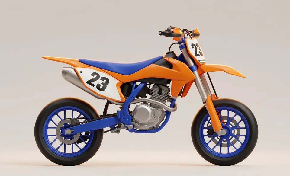 Concept art of the Slider 690 SM, an original single-cylinder supermoto