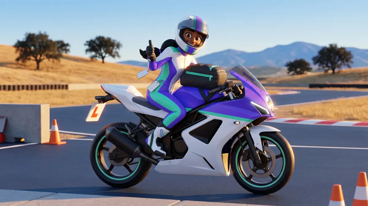 Concept art of Maya riding the Rookie 400R