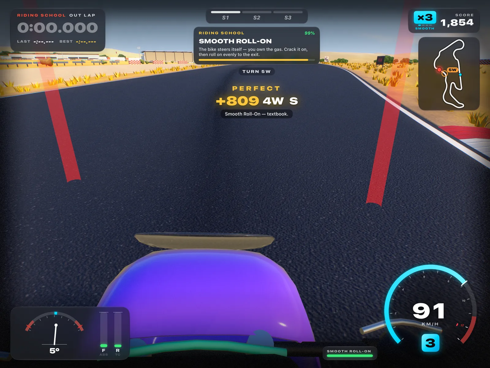 Knee Down screenshot: Lesson 1: Smooth Roll-On