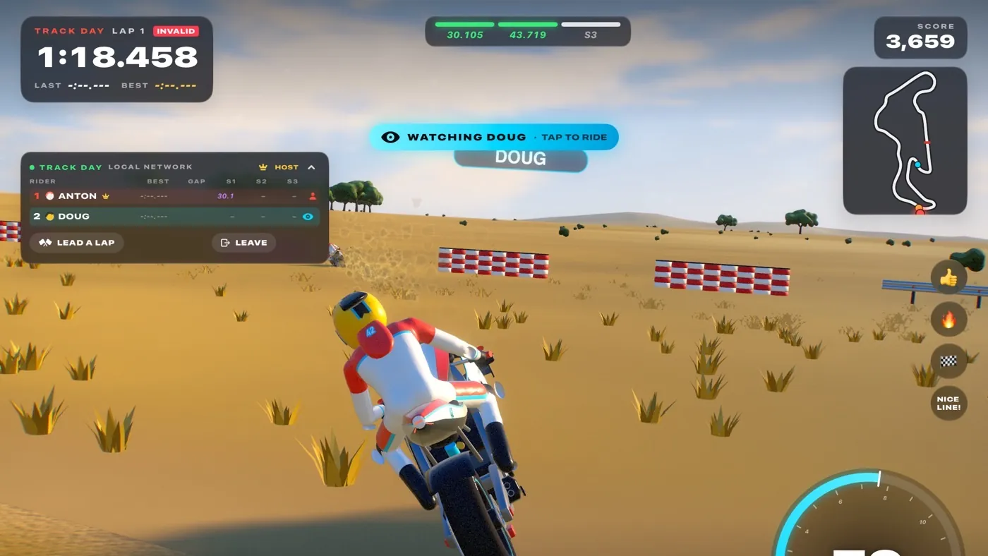 Knee Down screenshot: Track days with friends