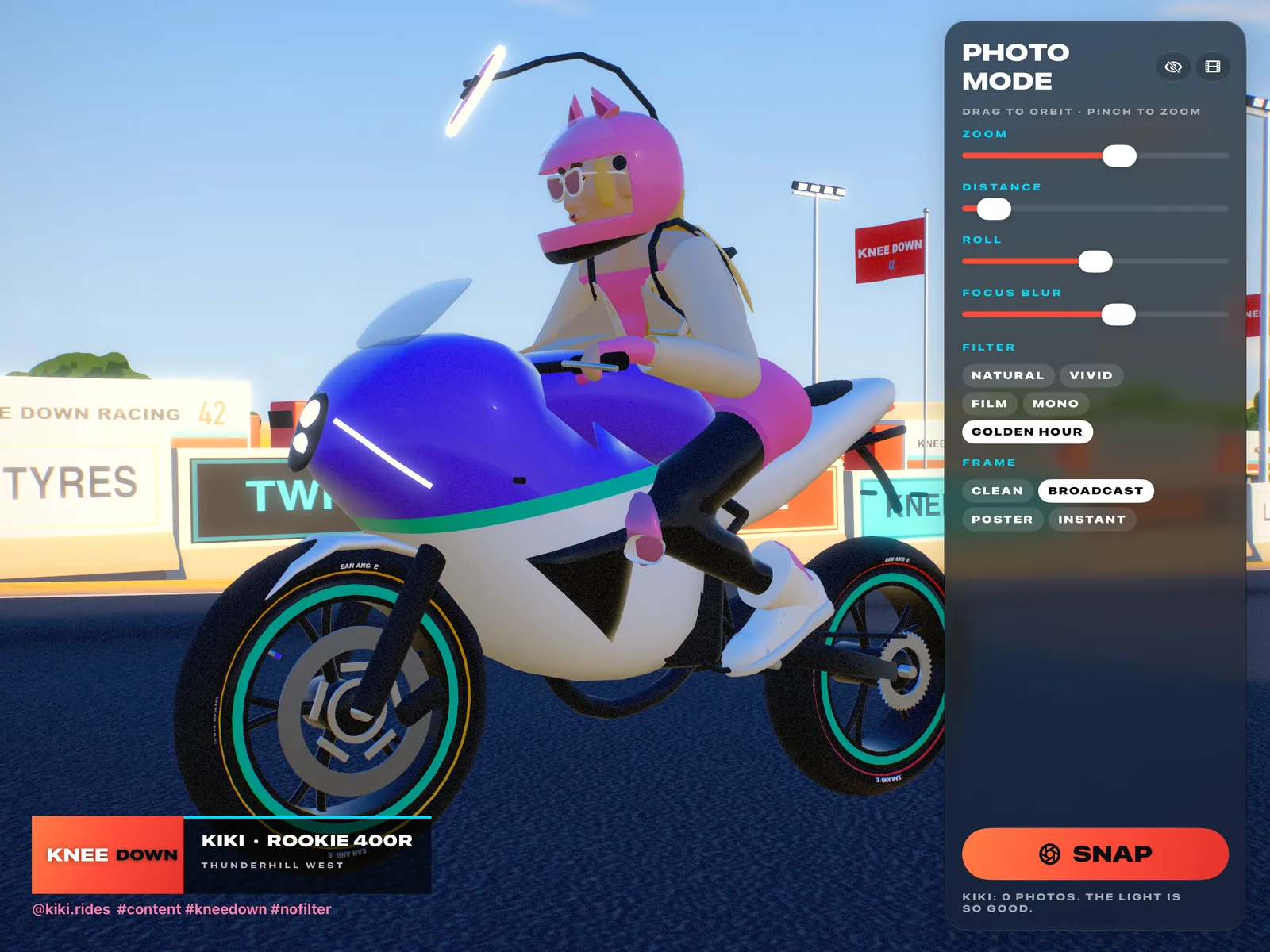 Knee Down screenshot: Replay & photo mode