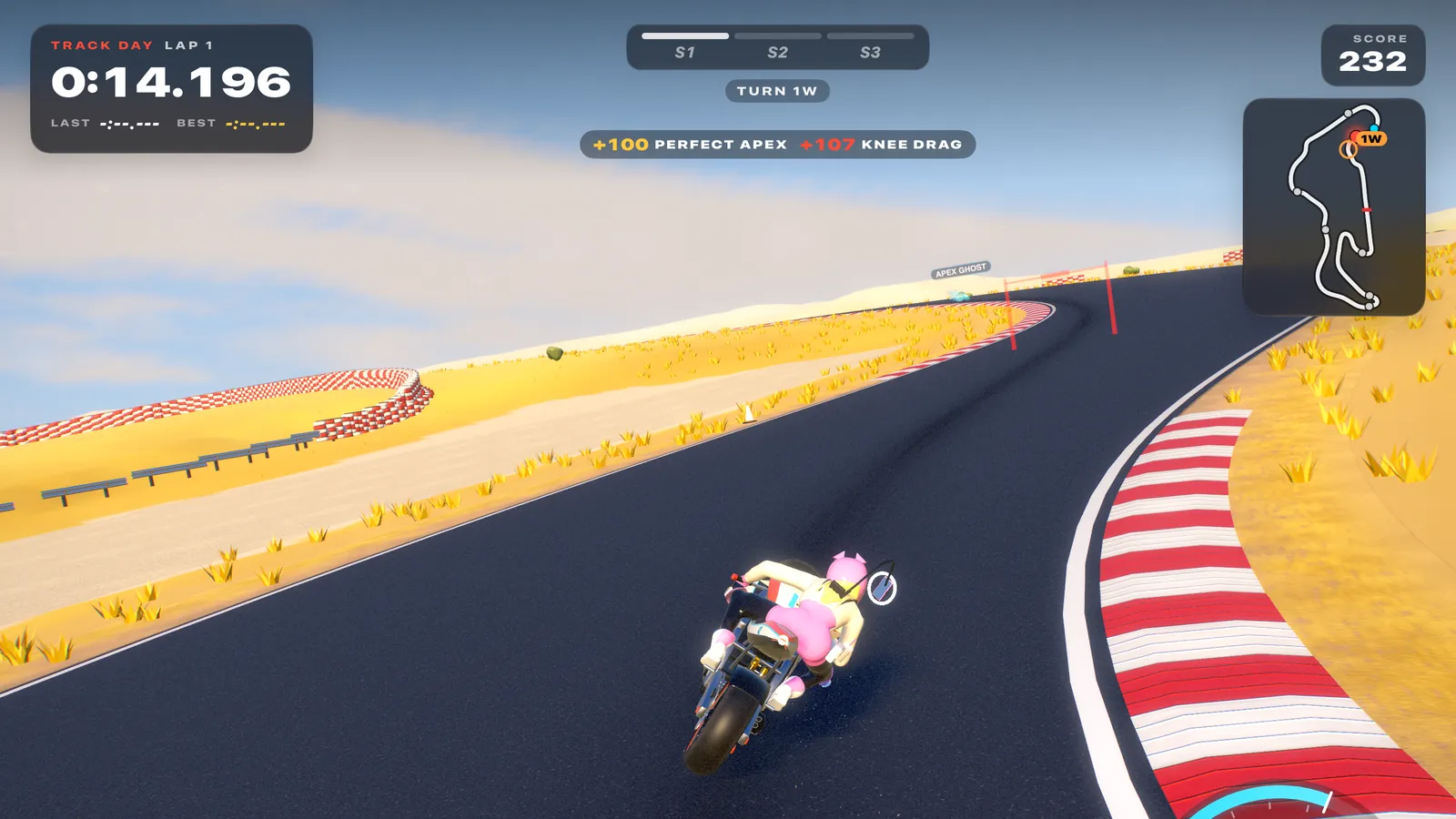 Knee Down screenshot: The PB chase